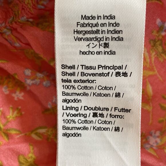 J.Crew Crewcuts Girls Smocked Puff Sleeve Top Floral Blouse Pink Wisp Coral XS - Picture 12 of 13